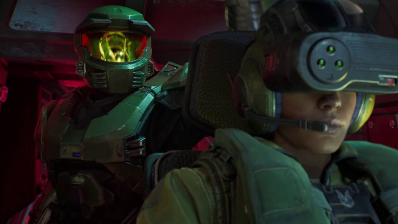 Halo: Campaign Evolved shows Master Chief behind the lifeboat pilot as they approach Halo. - gamesradar.com
