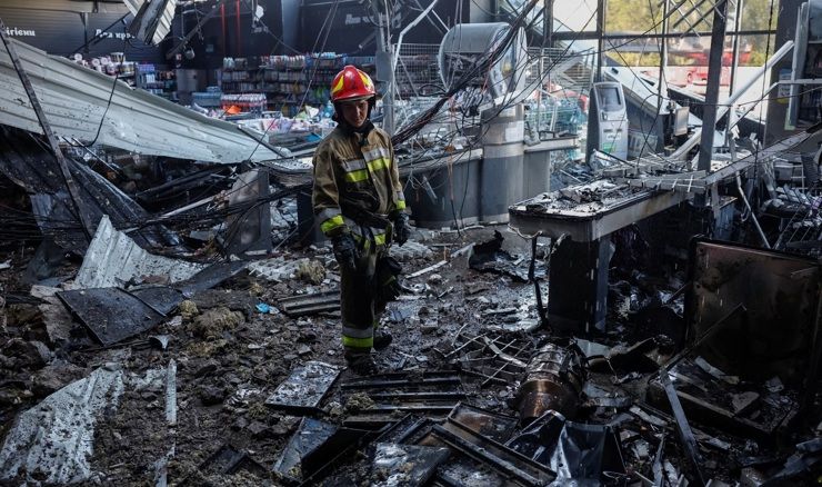 Aftermath of a strike in Chernihiv, Ukraine, during the latest Russia-Ukraine attacks. - Reuters