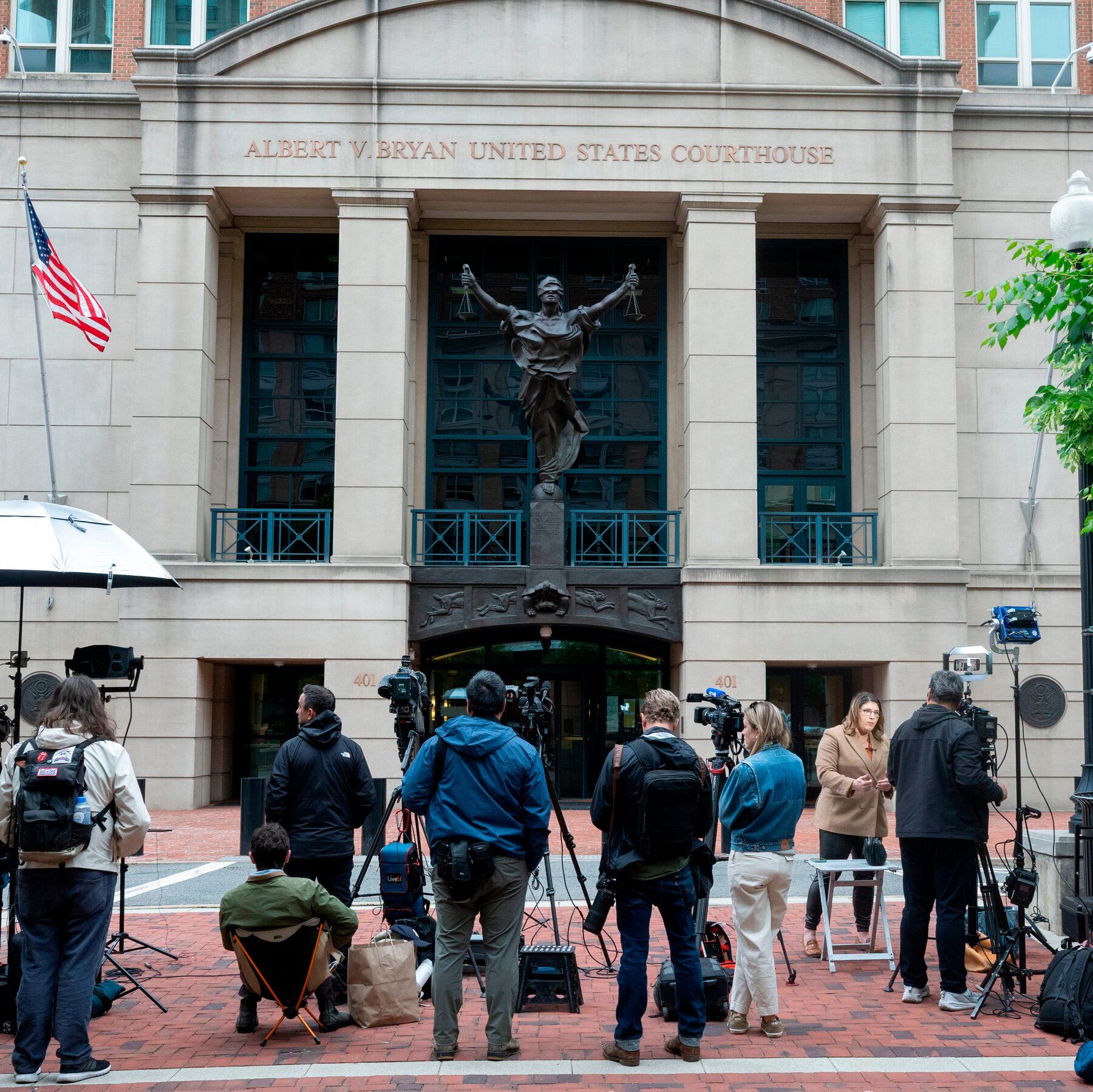 Outside the Albert Bryan Federal Courthouse in Alexandria, Va., as James B. Comey, the former F.B.I. director, made an appearance after his indictment in April. - nytimes.com
