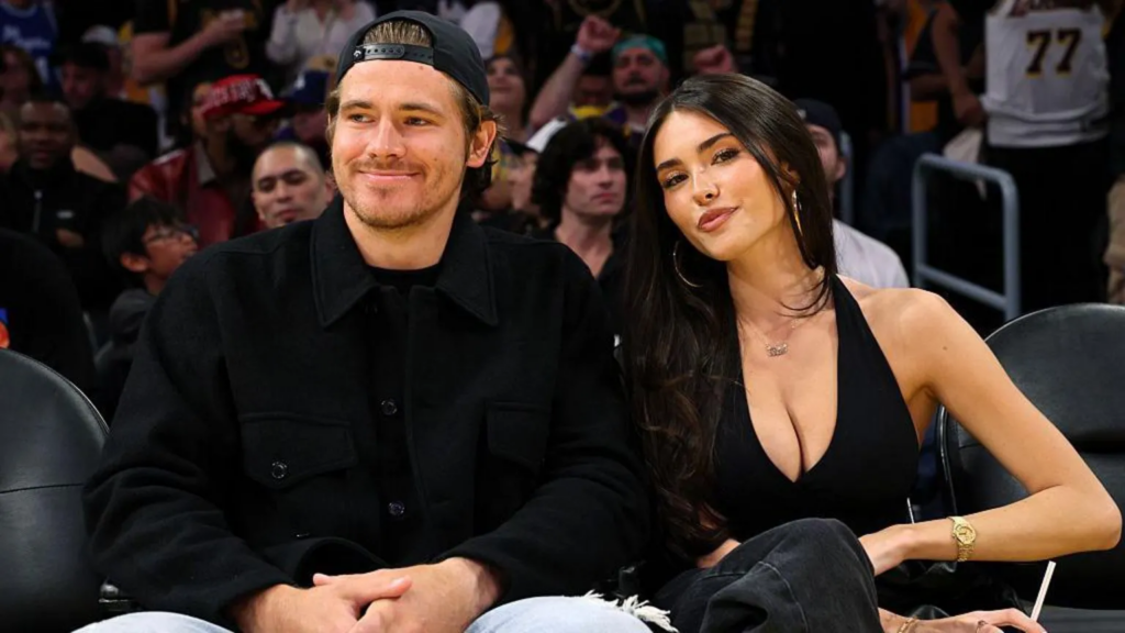 Madison Beer and Justin Herbert pictured together after announcing their engagement. - myjoyonline.com