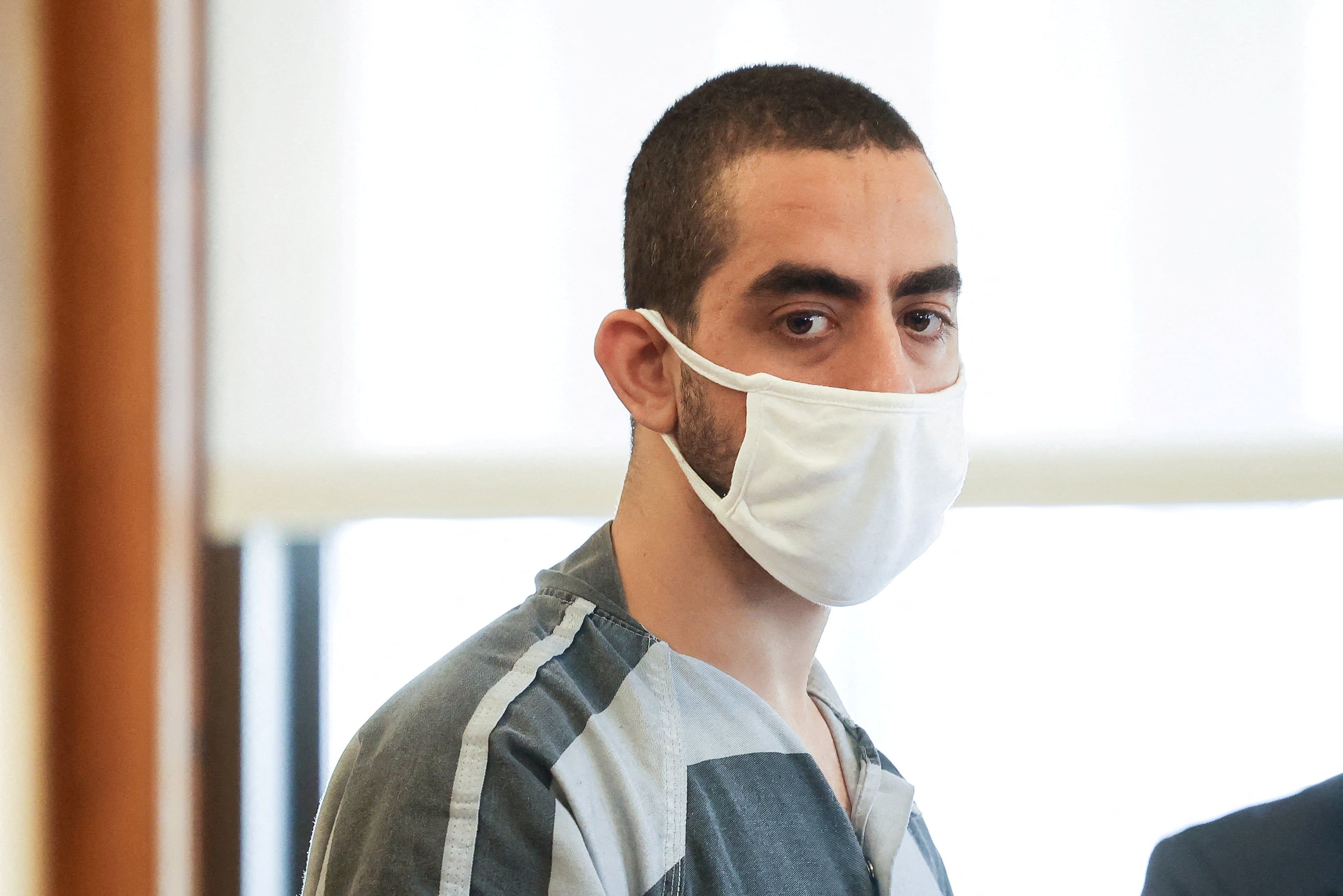 Hadi Matar in court in August 2022 on charges of the attempted murder and assault of author Salman Rushdie, in Mayville, New York. - Reuters