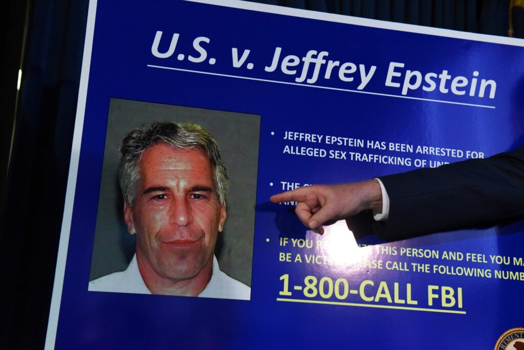 U.S. Attorney Geoffrey Berman announces charges against Jeffrey Epstein in New York City on July 8, 2019. - Stephanie Keith/Getty Images