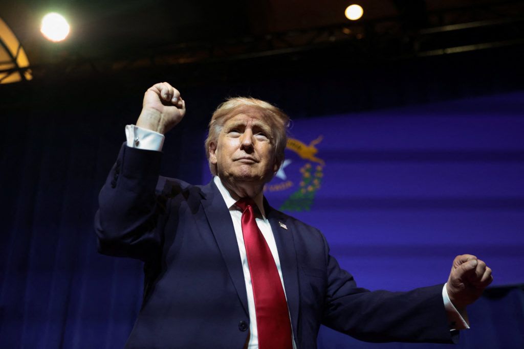 President Donald Trump speaks about the economy in Las Vegas. - Reuters