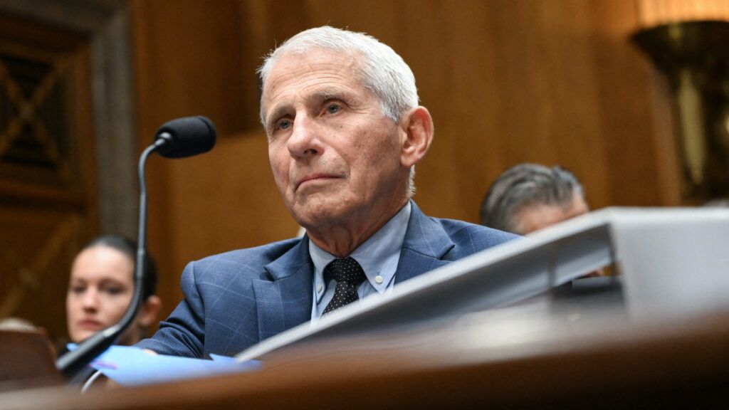Anthony Fauci asserting his Fifth Amendment right against self-incrimination while appearing before a Senate panel. - Getty Images