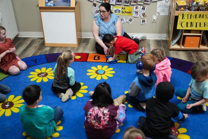 A Head Start classroom image accompanying coverage of the Trump administration proposal. - AP via GPB