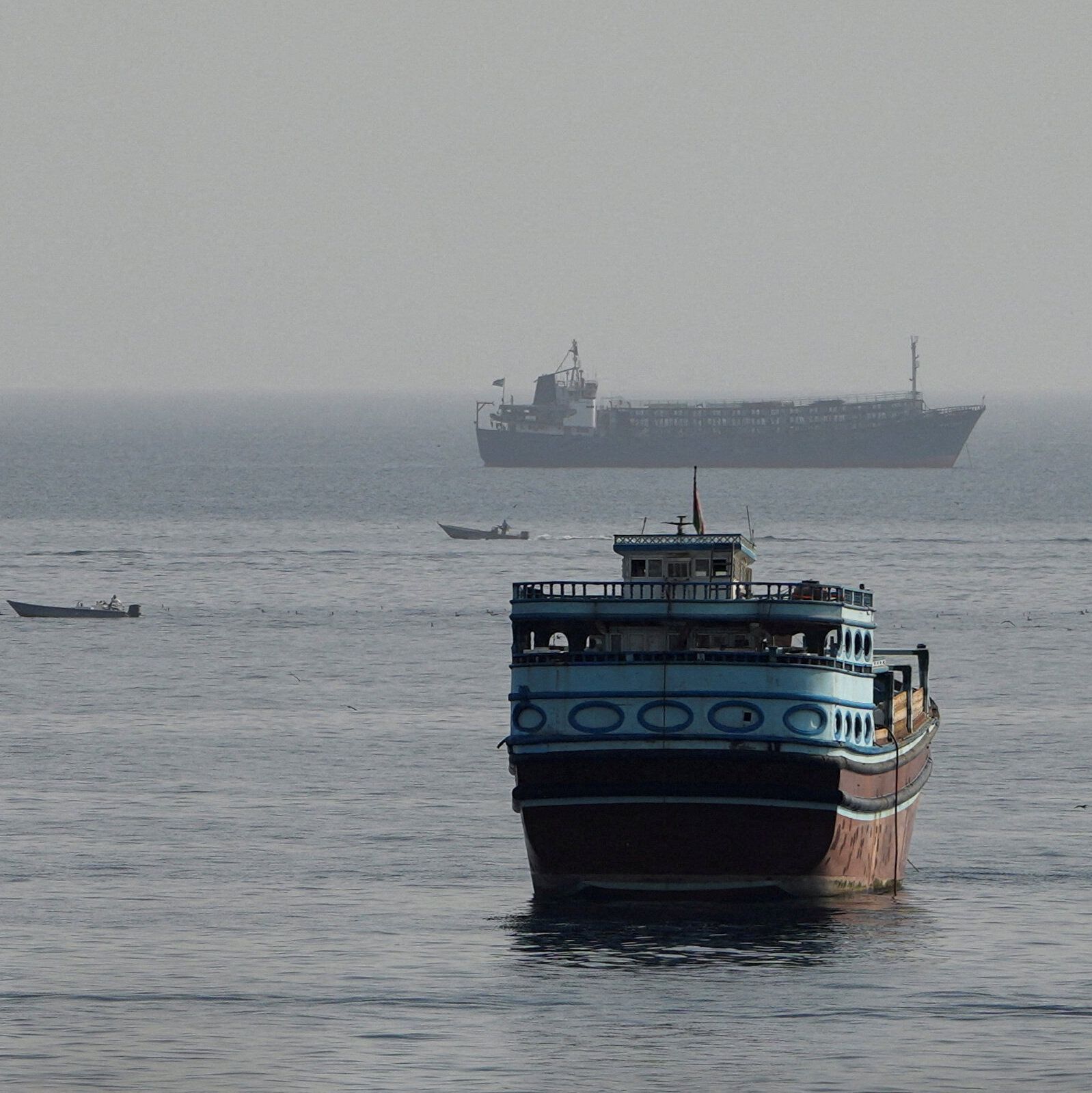 Vessels in the Strait of Hormuz, as seen from Oman last Monday. - nytimes.com