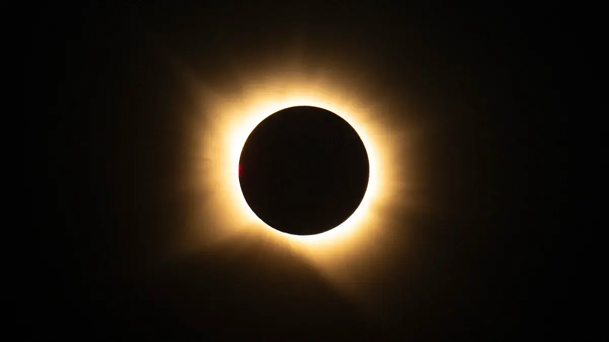 A NASA handout image shows the total solar eclipse from San Millán de los Caballeros, Spain, on August 12, 2026. - NASA/AFP
