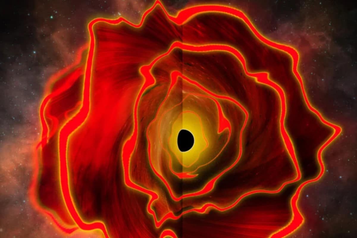 Illustration accompanying coverage of Webb’s black hole star discovery - news18.com