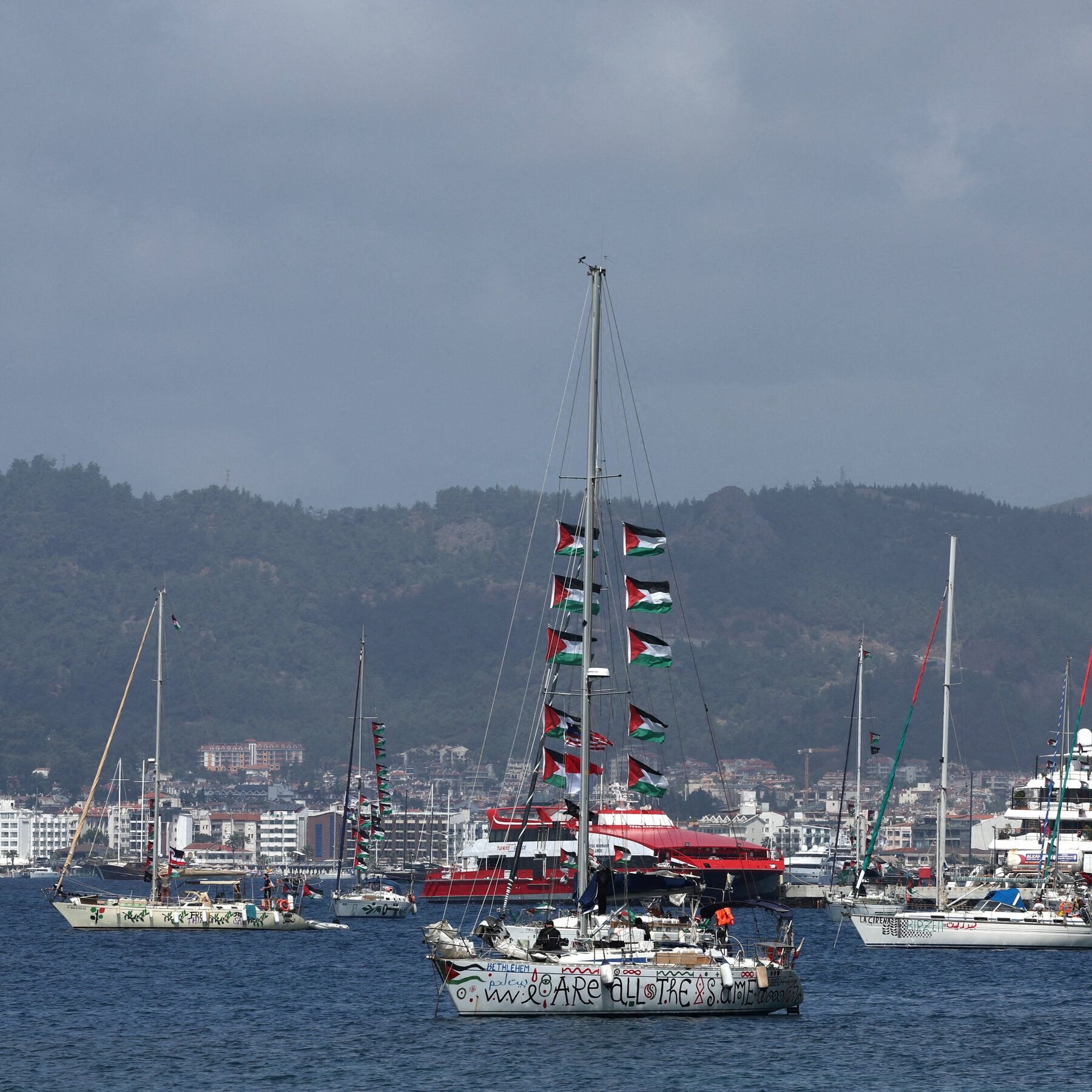 A flotilla of about 50 boats carrying humanitarian aid departed Marmaris, Turkey, in May, intending to break the Israeli blockade of Gaza. Israeli forces boarded the boats and detained 400 people. - nytimes.com