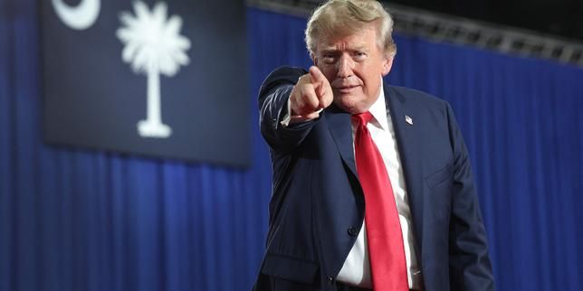 U.S. President Donald Trump at a campaign rally in Myrtle Beach, South Carolina, on August 21, 2026. - lemonde.fr