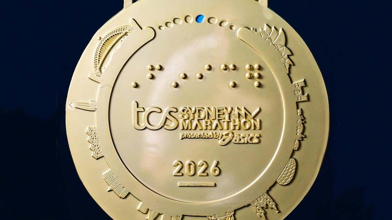 The 2026 Sydney Marathon medal mistakenly depicts Munich's Allianz Arena. - nzherald.co.nz