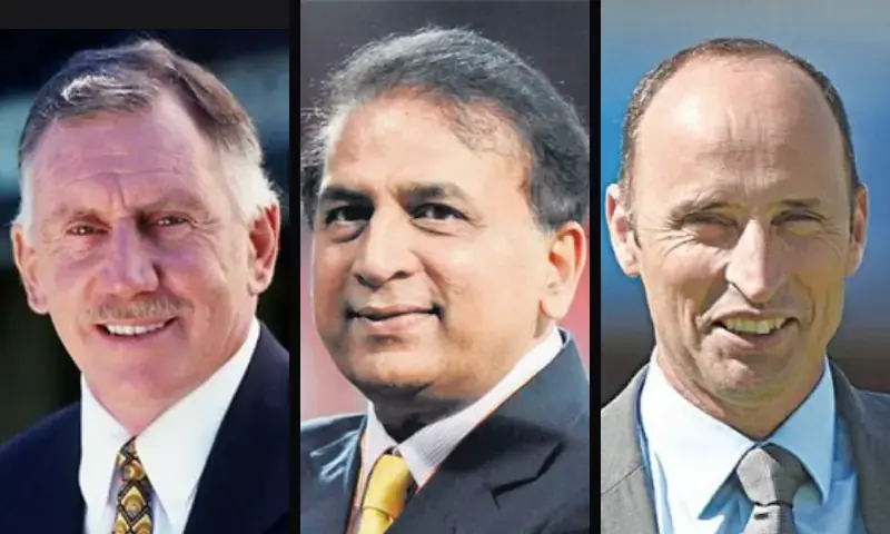 A combination photo of Australia's Ian Chappell, India's Sunil Gavaskar and England's Nasser Hussain. - Reuters and X/Cricket Australia via Dawn