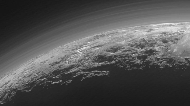 Pluto's mountains as photographed by NASA's New Horizons spacecraft. - NASA/JHUAPL/SwRI