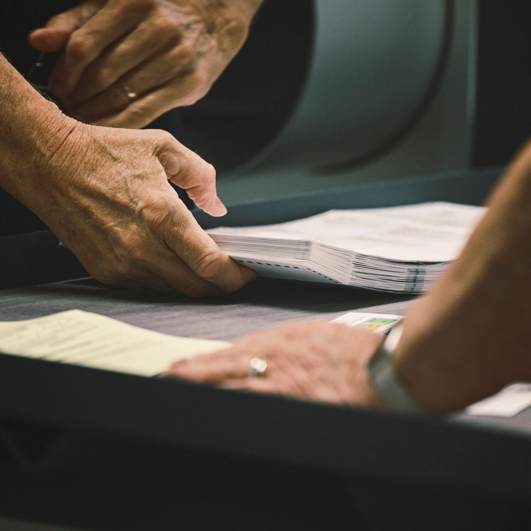 Mail-in votes are processed by poll officials at the Pinellas County Supervisor of Elections Office in Largo, Fla., last week. - nytimes.com