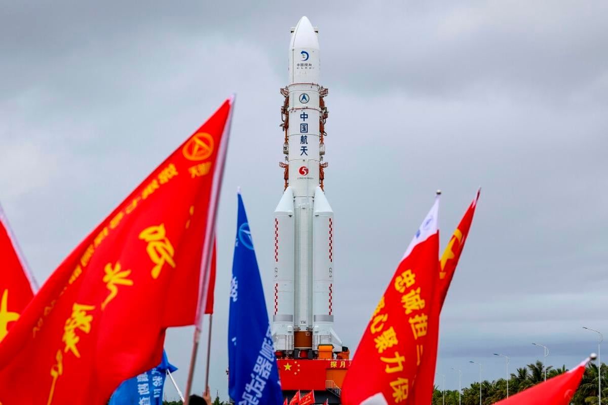 Chang’e-7 mission image published with coverage of the postponed launch. - pagina12.com.ar