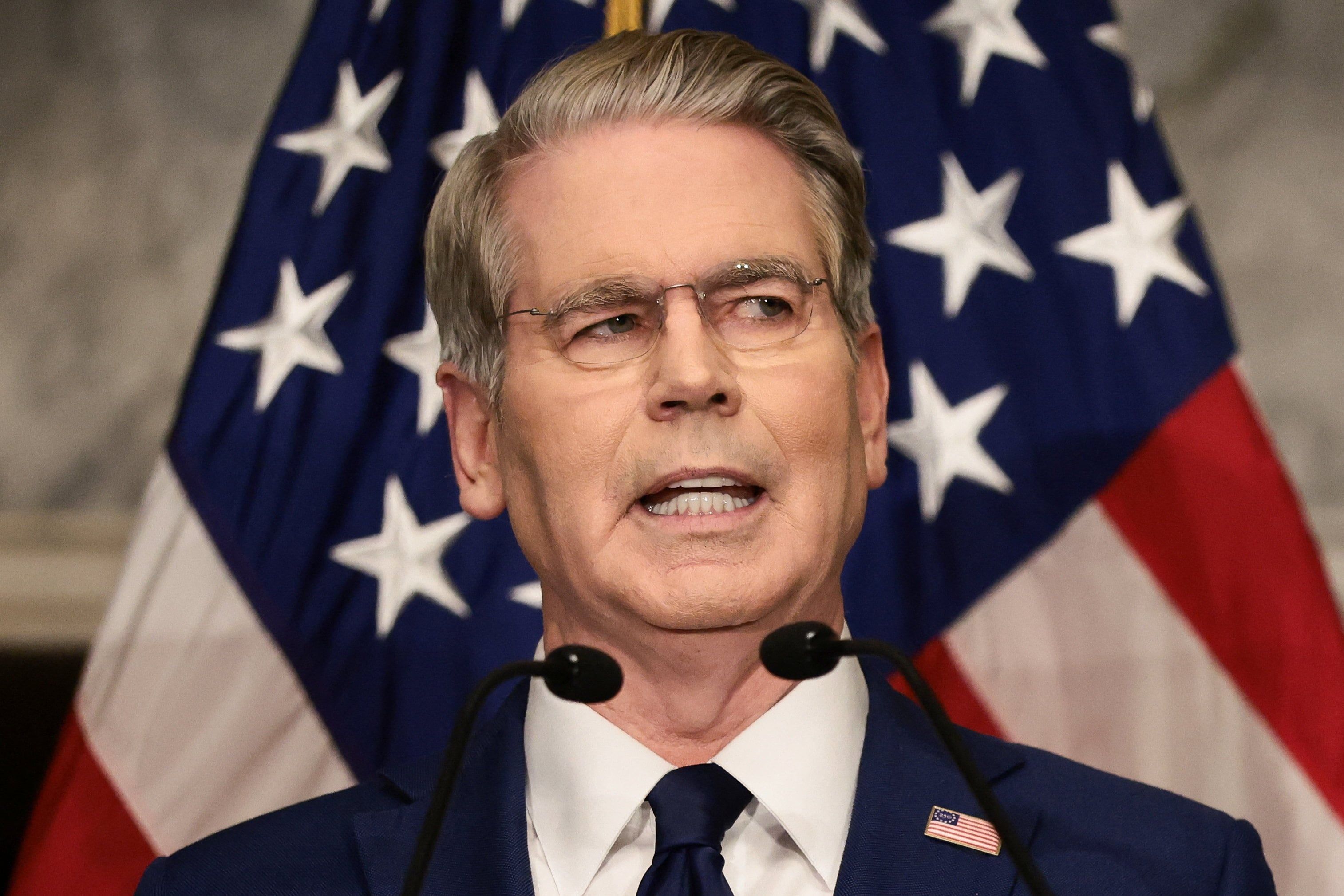 U.S. Treasury Secretary Scott Bessent speaks during a press conference to outline further sanctions against Iran at the Treasury Department in Washington, D.C., on August 24, 2026. - Reuters/Evelyn Hockstein