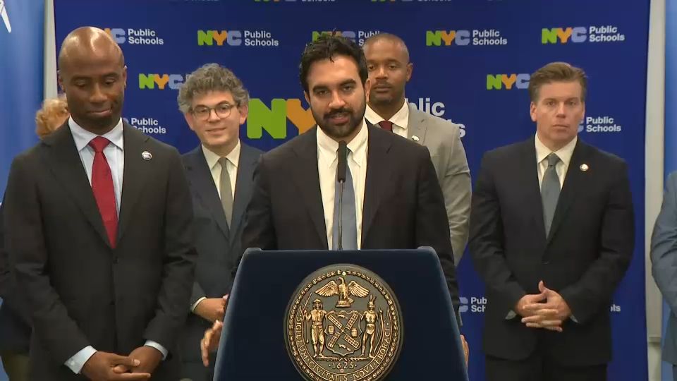 Mayor Zohran Mamdani speaks at a news conference announcing New York City public school AI restrictions. - abcnews.com