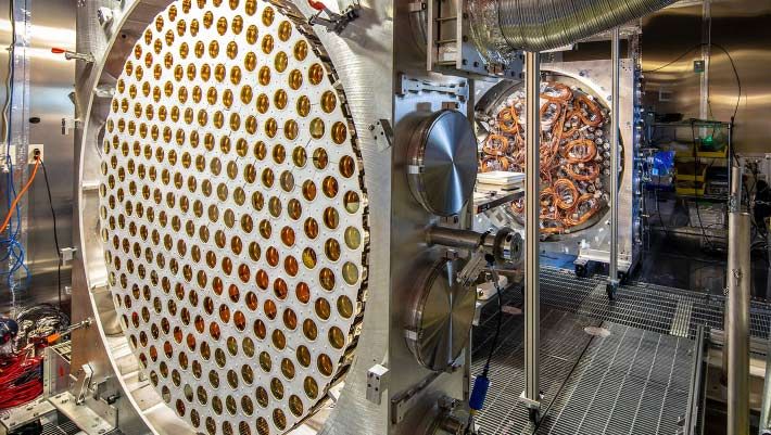 Photomultiplier tubes for the LUX-ZEPLIN detector before installation at the Sanford Underground Research Facility. - Matthew Kapust / Sanford Underground Research Laboratory