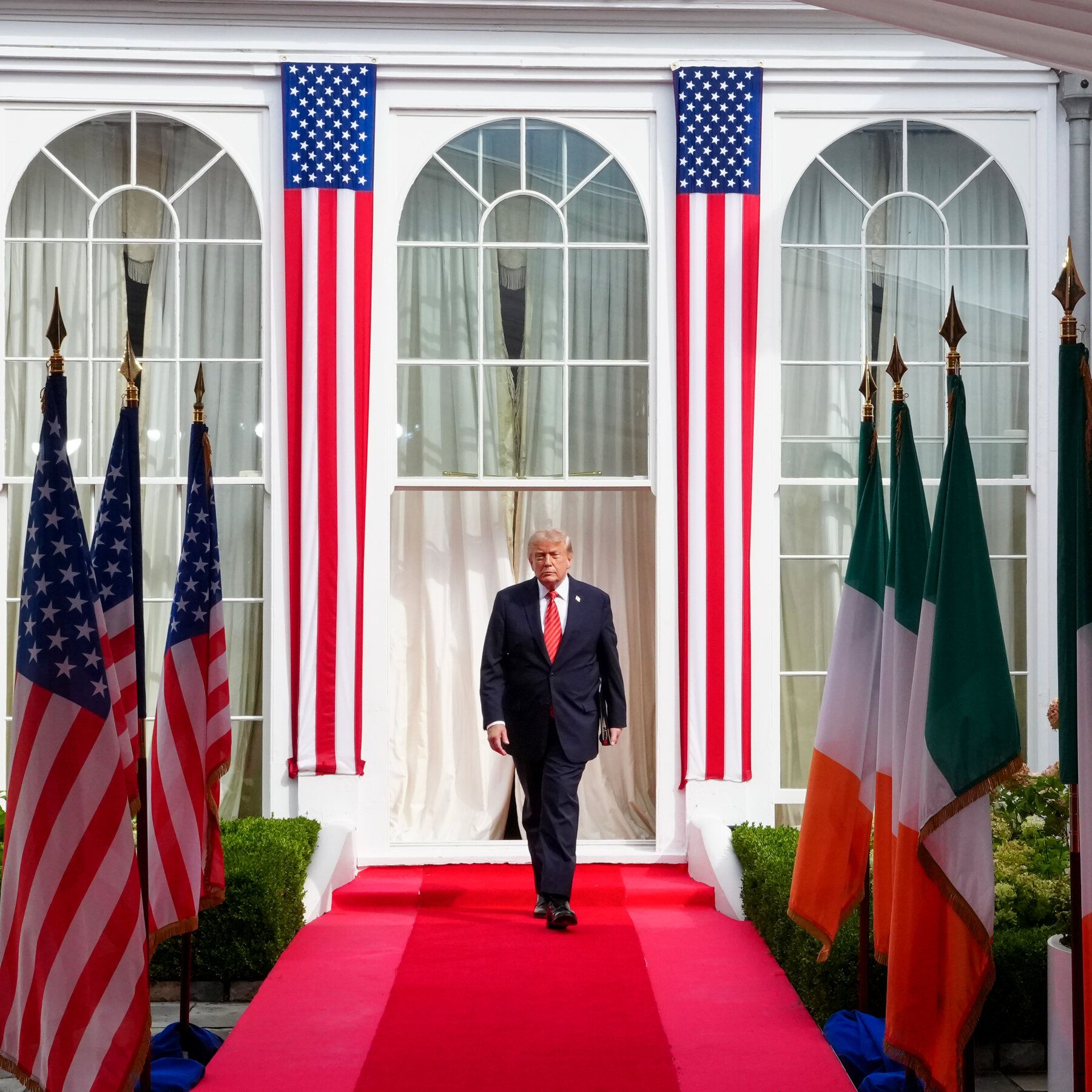 President Trump visiting the U.S. ambassador’s residence in Dublin. - nytimes.com